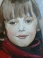 Petite fille à l' écharpe (détail) - portraits et abstraction